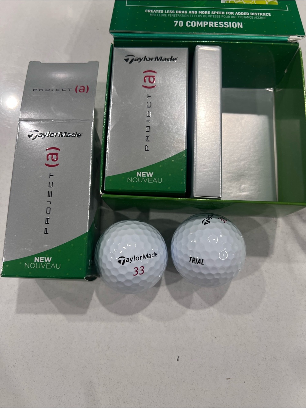 Taylor Made Golf Project A Cast Urethane Golfing Balls Promo Box New Trial